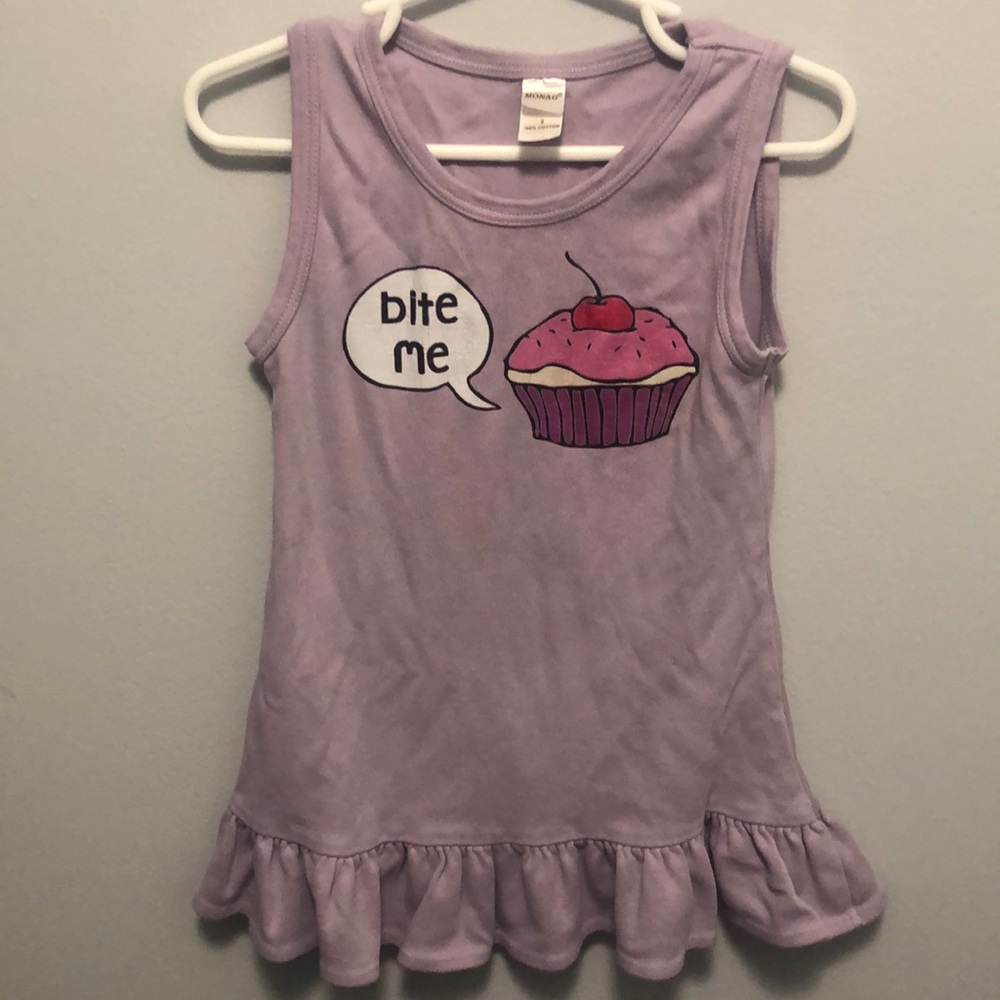 Bite me cupcake T-shirt dress - 2T